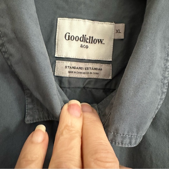 Goodfellow & Co Men's Gray Button Down Shirt Size XL - Picture 7 of 10